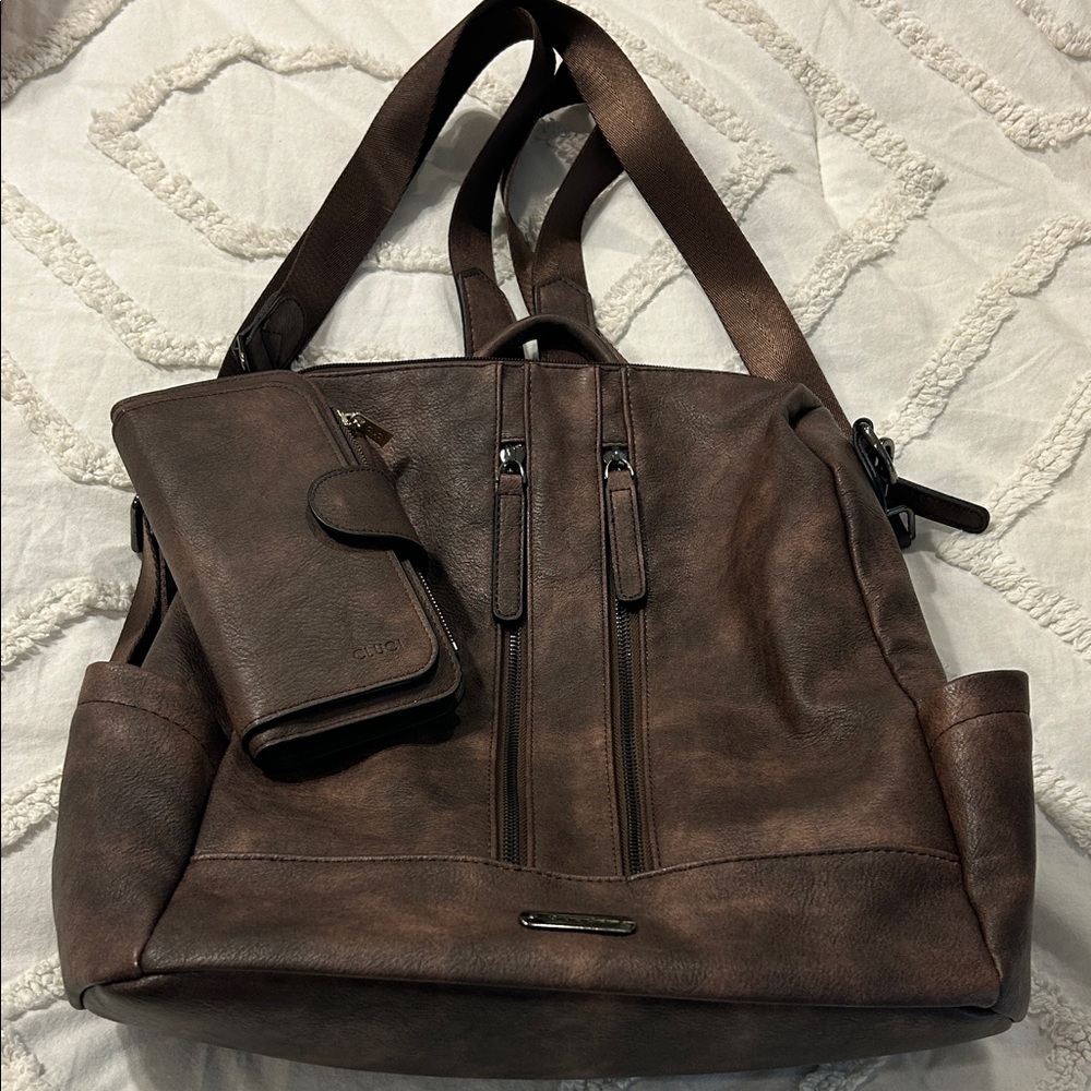 Cluci Backpack purse and matching wallet